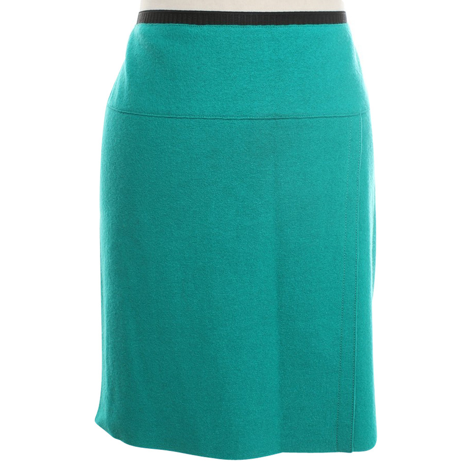 Marc Cain Wool skirt in turquoise green