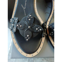 Lola Cruz Sandals Leather in Black