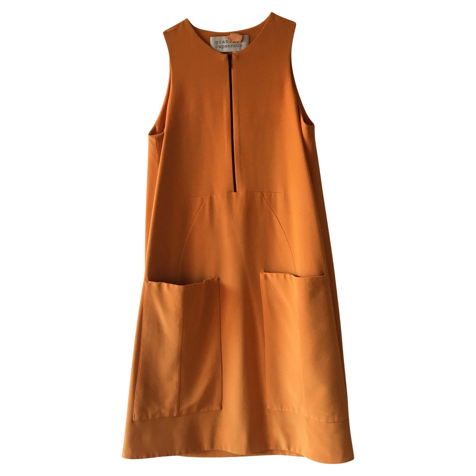 Gianluca Capannolo Kleid aus Seide in Orange