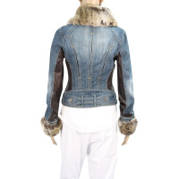 Karen Millen giacca di jeans in pelle