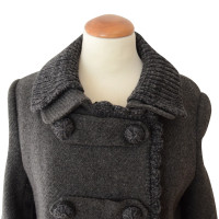Prada cappotto Gray tweed con dettagli