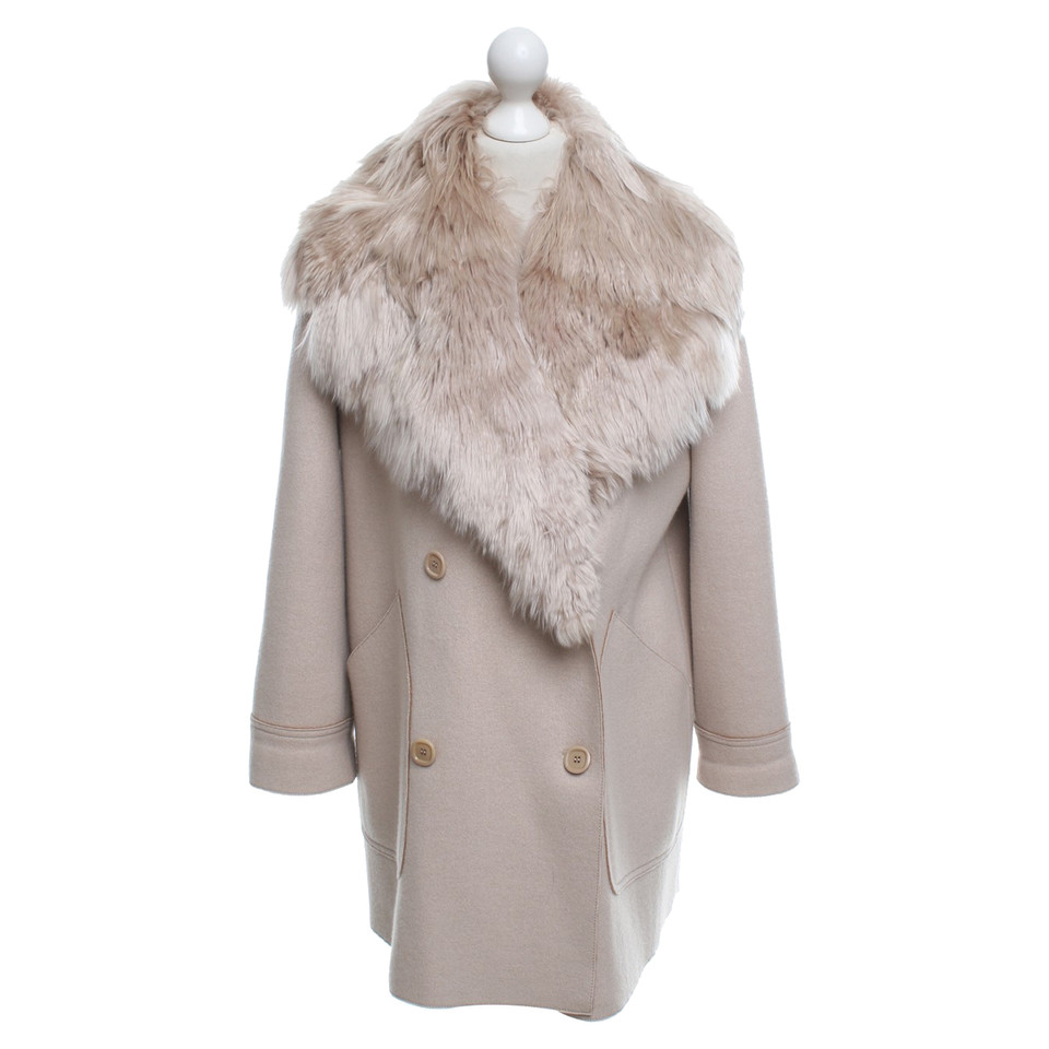 Agnona Jacket with alpaca fur trim