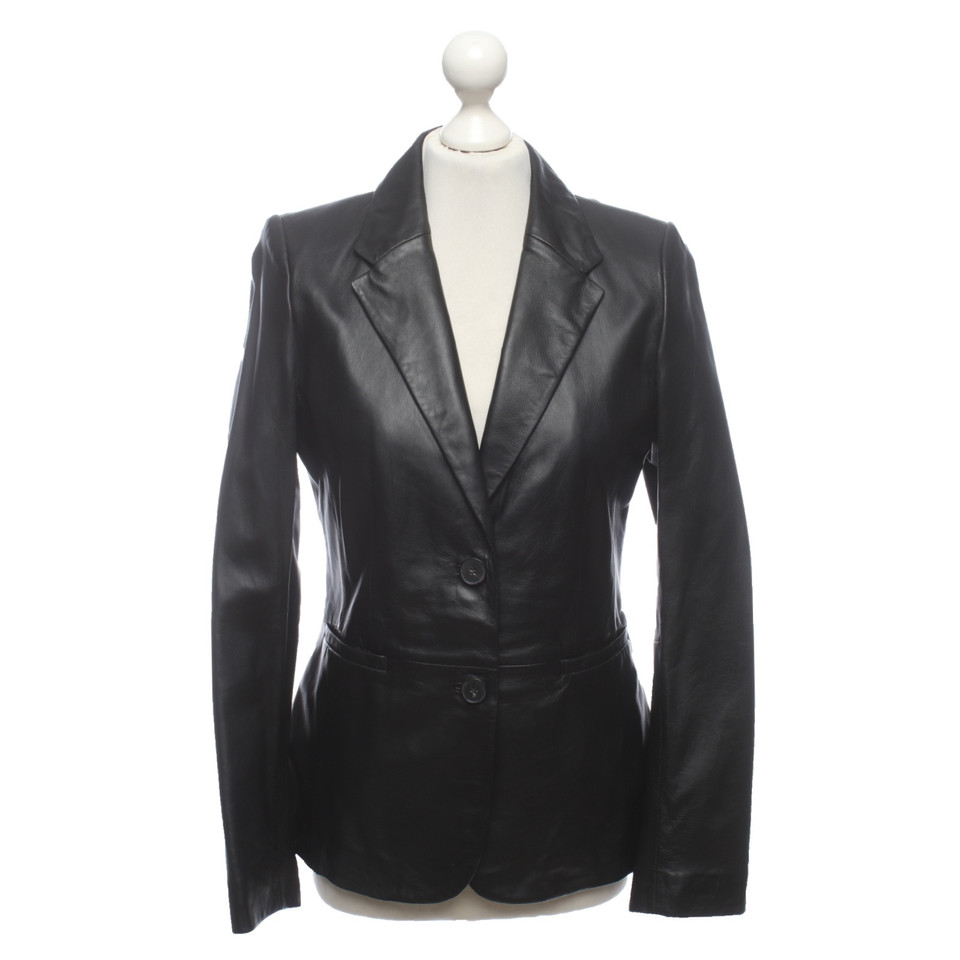 Set Blazer Leather in Black