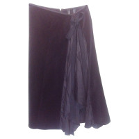 Donna Karan Long a-line black skirt