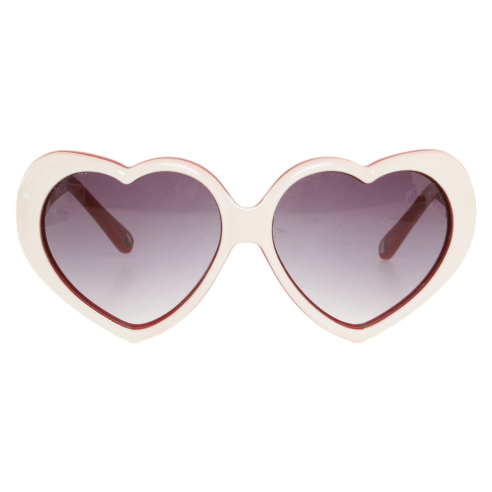 Moschino Lunettes de soleil en forme de coeur