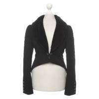 Chanel Jacke/Mantel aus Wolle in Schwarz