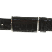 Hugo Boss Leather belt with reptile embossing