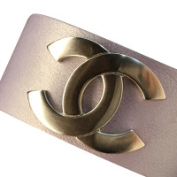 Chanel Armreif/Armband aus Leder in Rosa / Pink