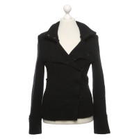 Ann Demeulemeester Jacke/Mantel aus Wolle in Schwarz