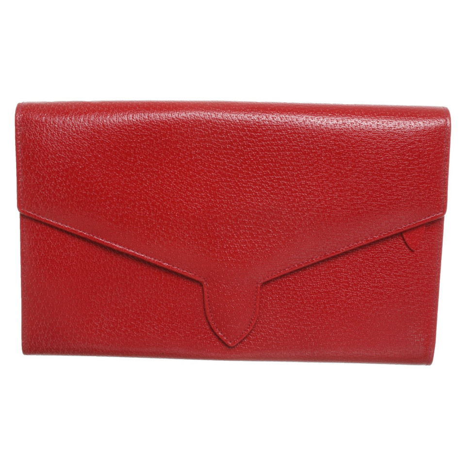 Smythson Sac à main/Portefeuille en Cuir en Rouge