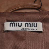 Miu Miu Leather coat in beige
