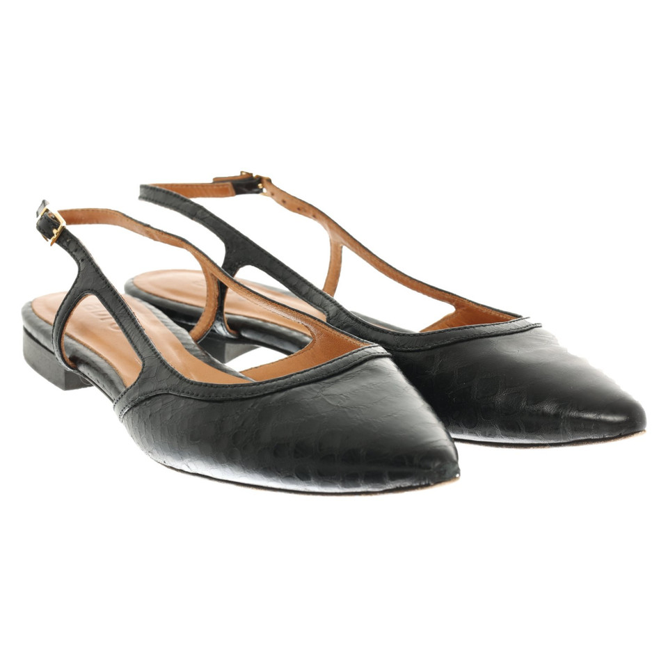 Abro Slippers/Ballerinas Leather in Black