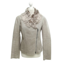 Marc Cain Lamb leather jacket in beige