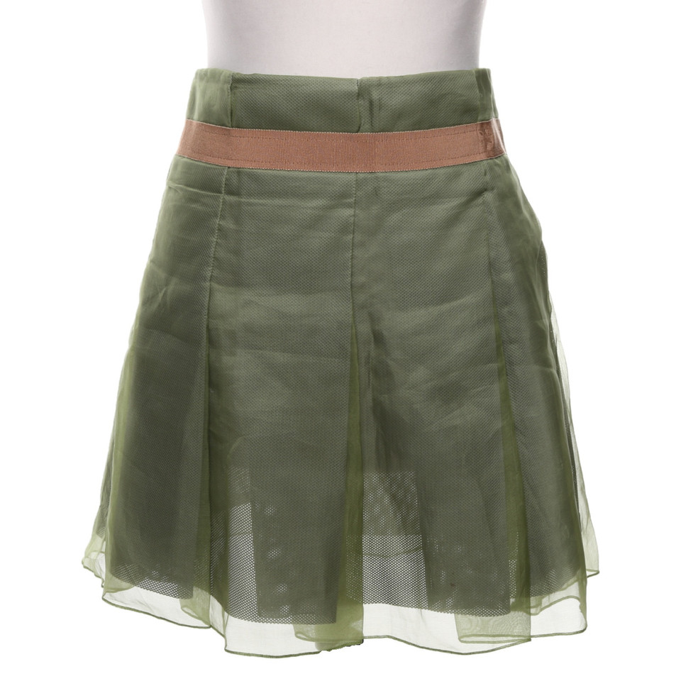 Schumacher Skirt Silk in Olive
