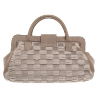 Malo Handtasche aus Leder in Taupe