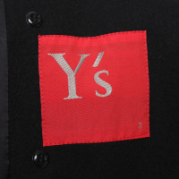 Yohji Yamamoto Cappotto in lana in nero