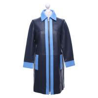 Ganni Giacca/Cappotto in Pelle in Blu
