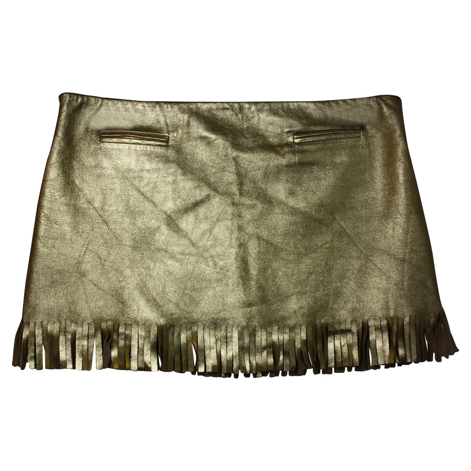 Jitrois Skirt Leather in Gold