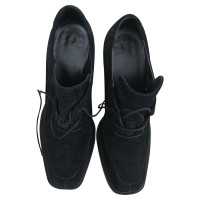 Navyboot Pumps/Peeptoes aus Wildleder in Schwarz