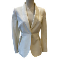 Brunello Cucinelli Blazer in Cotone in Bianco