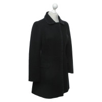 Miu Miu Jacke/Mantel aus Canvas in Schwarz
