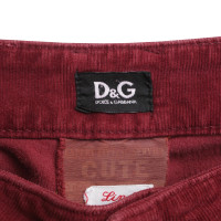 Dolce & Gabbana Corduroy broek in het rood