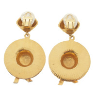 Chanel Earclips with straw hat-pendant