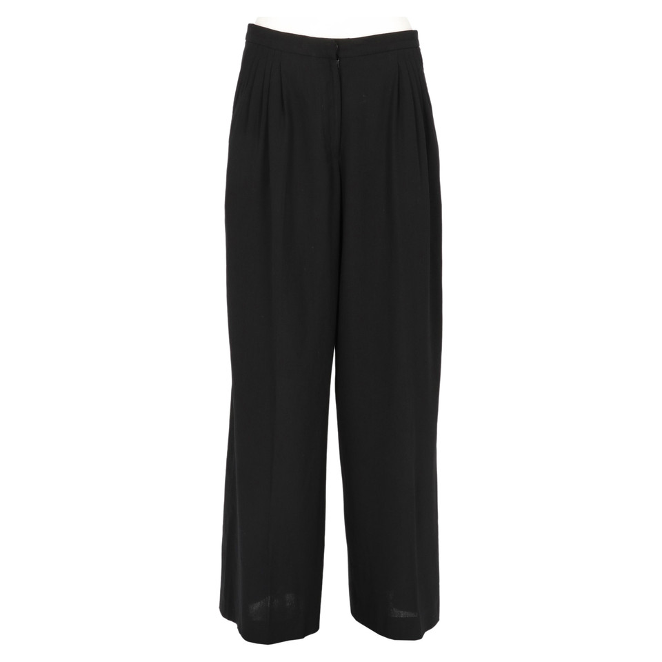 Dries Van Noten Paire de Pantalon en Laine en Noir