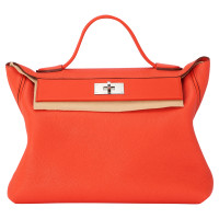Hermès Handbag Leather in Orange
