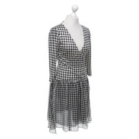 Diane Von Furstenberg zijden jurk met ruitjespatroon