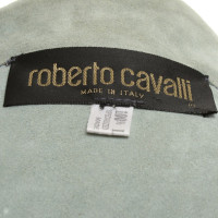 Roberto Cavalli Leather jacket in turquoise