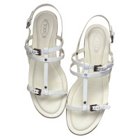 Tod's Sandals Patent leather in White