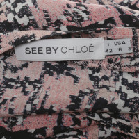 See By Chloé zijden jurk met patroon