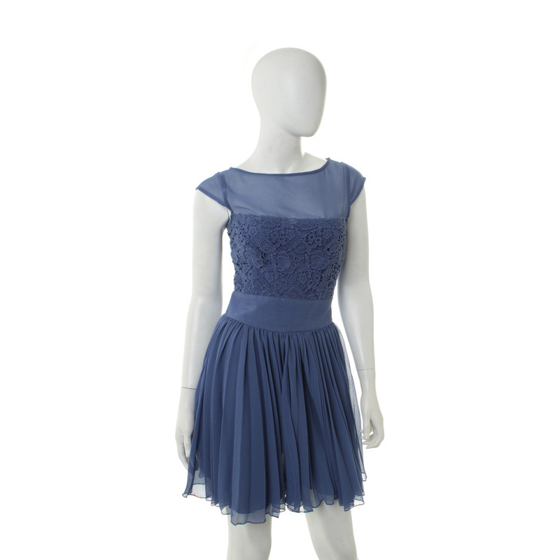 Reiss Blue dress with lace trim