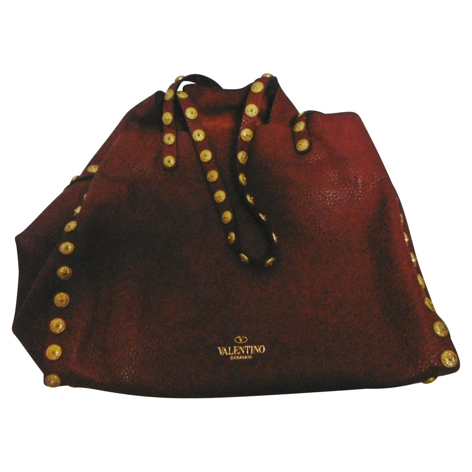 Valentino Garavani Handtasche aus Leder in Bordeaux