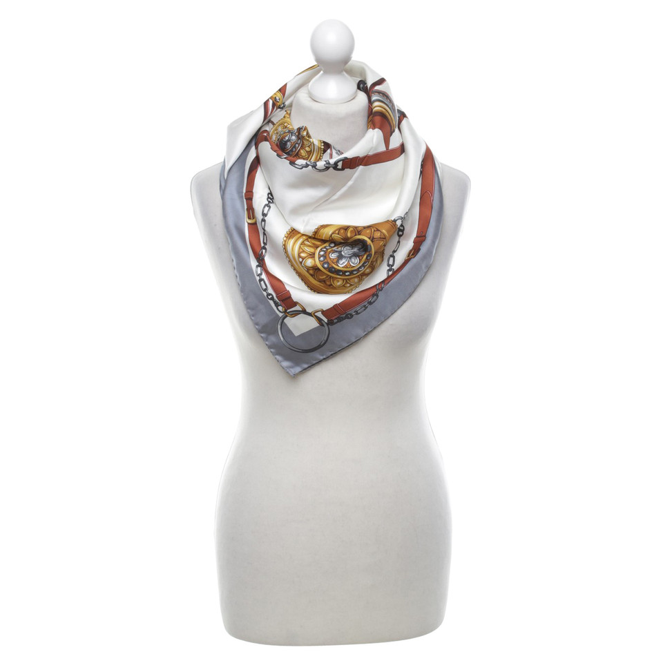 Pollini Silk scarf with motif print