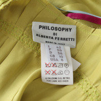 Philosophy Di Alberta Ferretti Top in seta verde chiaro