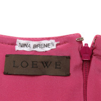 Loewe zijden jurk in roze / paars