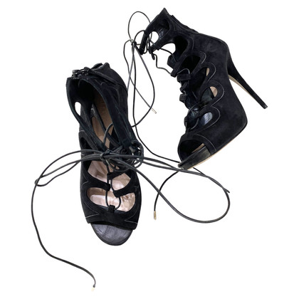 Alexander McQueen Chaussures à lacets en Daim en Noir