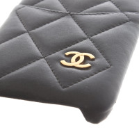 Chanel Täschchen/Portemonnaie aus Leder in Schwarz