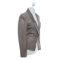 Odeeh Leather jacket in taupe