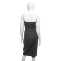 Max Mara Robe bustier en noir / blanc marbré