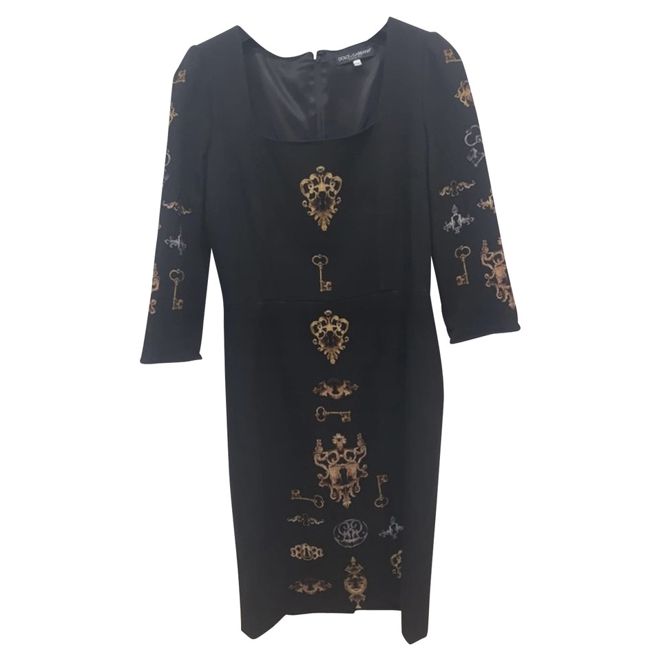 Dolce & Gabbana Robe en Laine en Noir