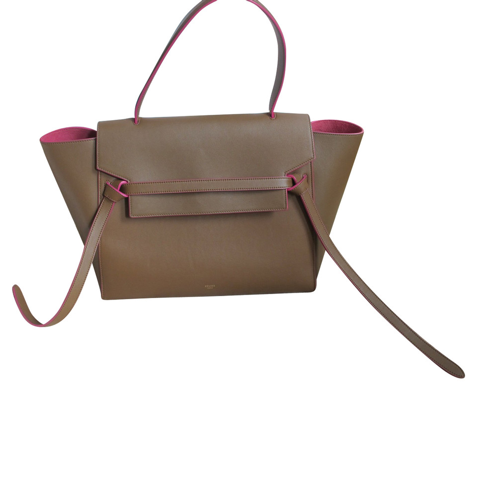 Céline Belt Bag Medium in Pelle in Marrone
