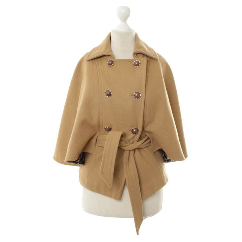 What Goes Around Comes Around Cape jacket in camel