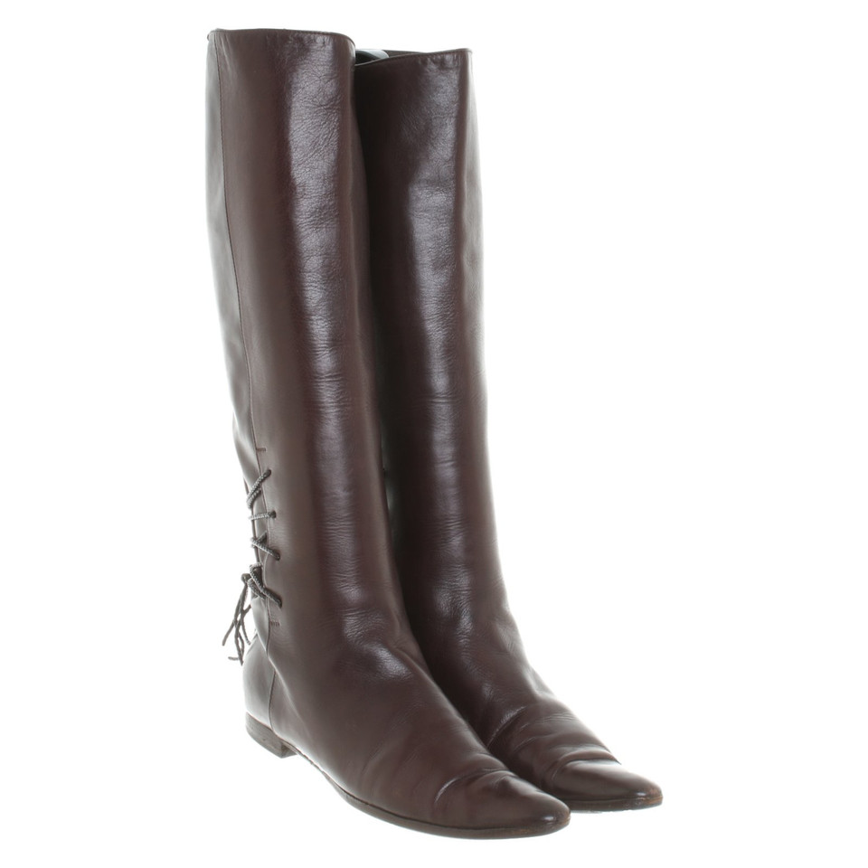 Bottega Veneta Boots Leather in Brown