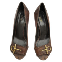 Gucci Pumps/Peeptoes en Cuir en Marron