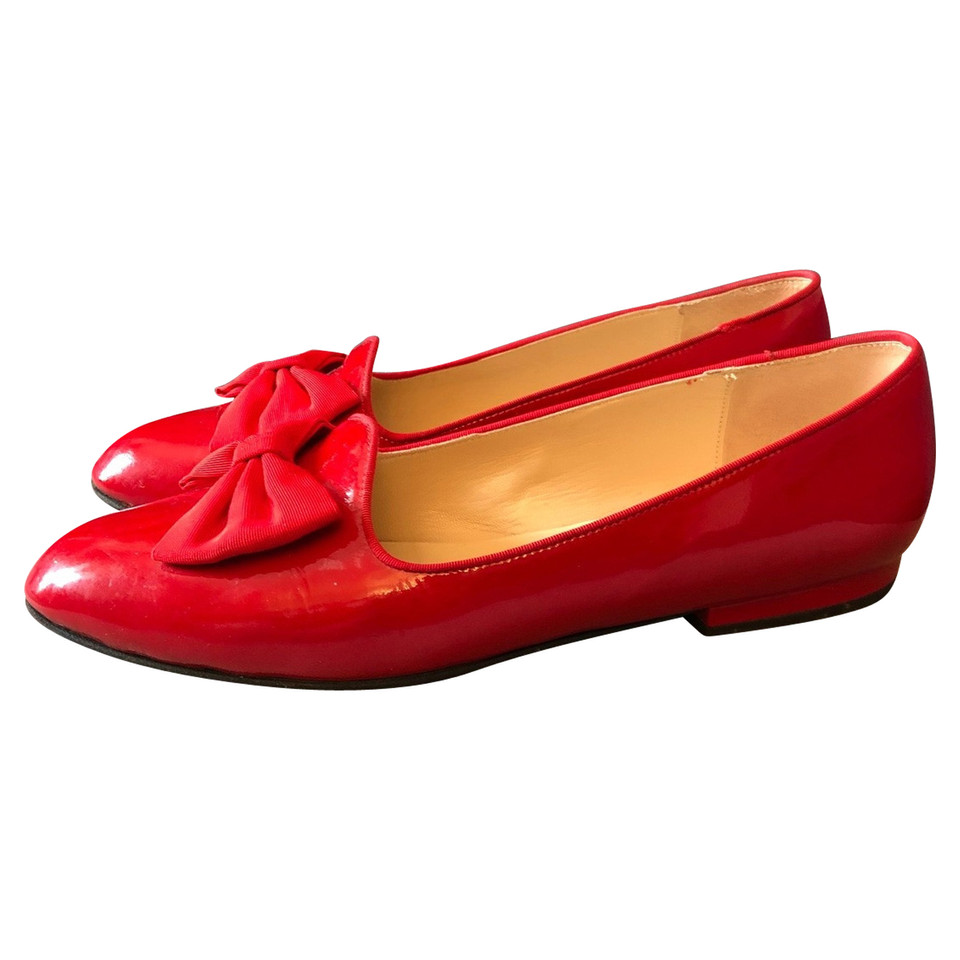 Carel Slippers/Ballerinas Patent leather in Red