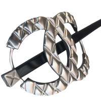 Chanel Fermacapelli con logo color argento