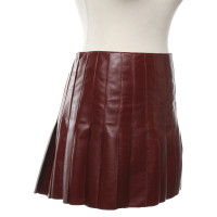 Belstaff Skirt Leather in Bordeaux
